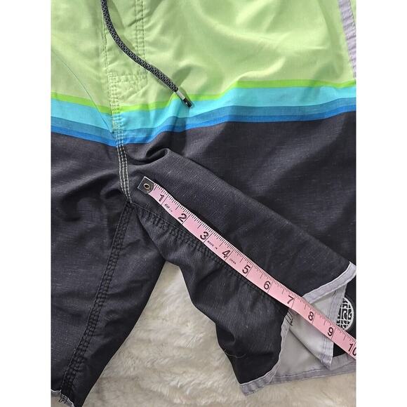 Rip Curl Men's‎ Swim Green Blue Board Shorts Size 32 Pool Travel Vacation - Picture 4 of 10